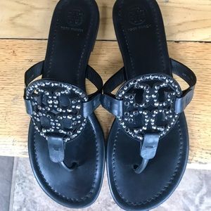 Tory Burch Embellished Miller Black 8.5